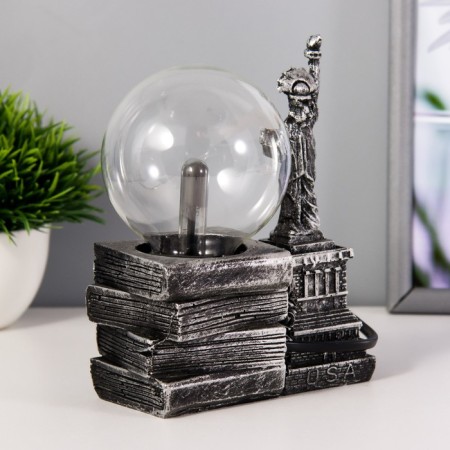 Plasma ball "America" ​​gray 12x6x16 cm Risalux-3