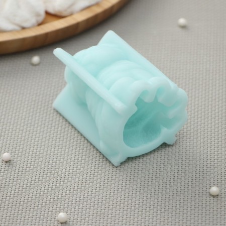 Silicone form "pomps", 4.7 × 4.3 × 6.3 cm, turquoise color-2