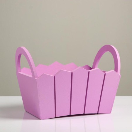 Kashpo wooden 25 × 16 × 17 cm "Maria", side pens, MDF, lilac-1