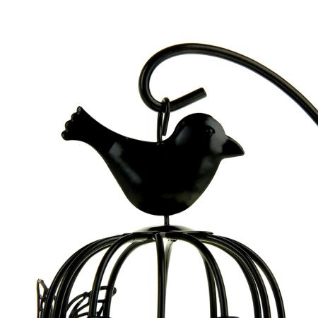 Climber Metal "Cage with a bird" Black, 23x10x10 cm-1
