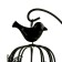 Climber Metal "Cage with a bird" Black, 23x10x10 cm