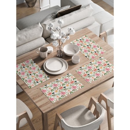 A set of napkins for setting the table "Gifts of Flora", rectangular, rounded edges, size 30x46 cm, 4 pcs