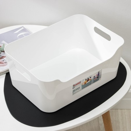 SCANDI storage basket, 10 l, 34 × 24 × 14 cm, white color-2