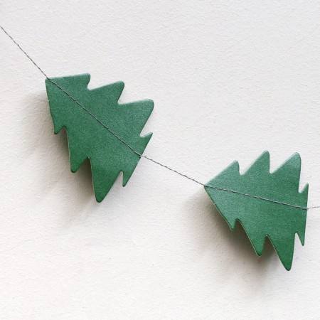 Garland "Christmas trees", length 4 m, green color-1
