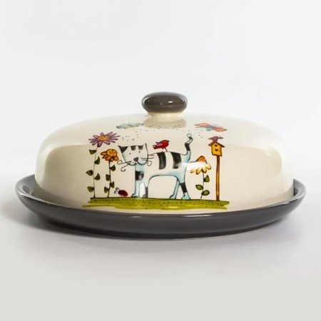 The pancake of Elrington "Striped Cat", with a lid, d = 23 cm-1