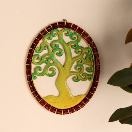 Panel wall "Tree of life" wood, glass 23x30 cm