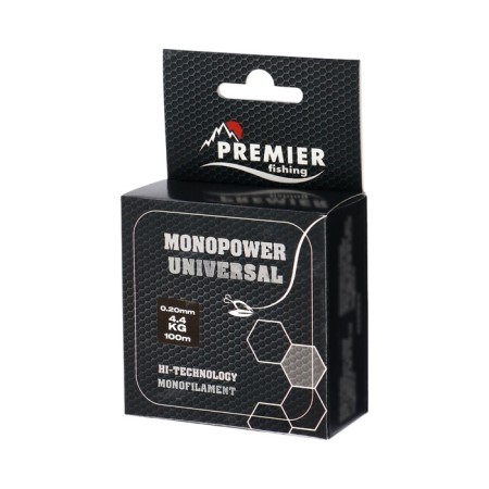 Premier Fishing Monopower Universal fishing line, diameter 0.2 mm, test 4.4 kg, 100 m, transparent-1