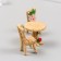 Figure for Florarium Polystone "Table with chairs Flower" set