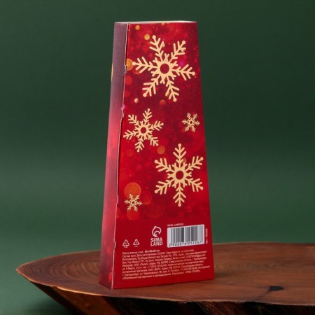 New Year's candles twisted "Happiness in the New Year", without aroma, set 4 pcs, height 15 cm-7