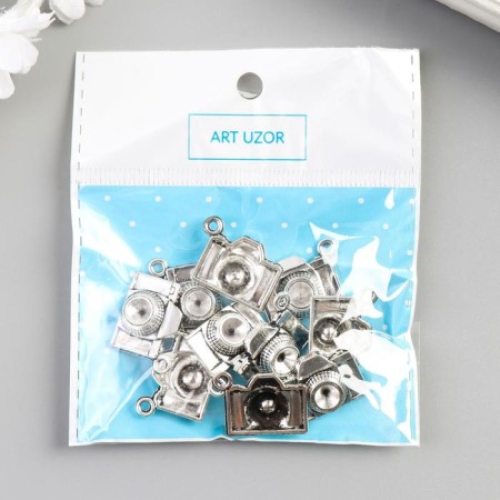 Decor for creativity Metal "Camera" silver 1.5x2.1 cm-3