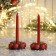 New Year's candle with the candlestick "Balls" (set 2 pcs) 15 cm
