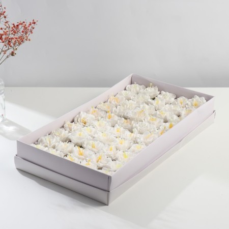 Soap petals "Budois Pion. White" 6x6x5 cm-2