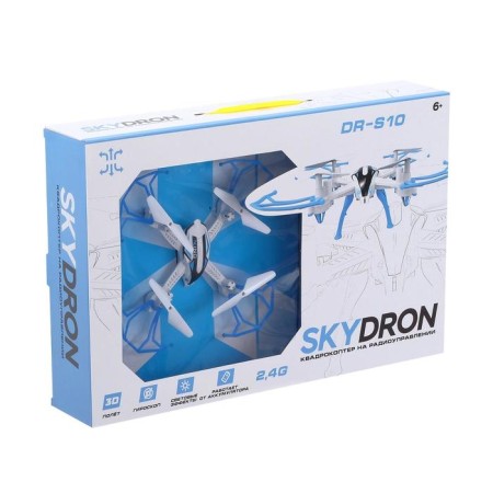 A quadrocopter radio -controlled Skydrone works on the battery, the color is green-7