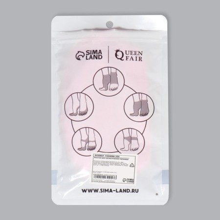 Socks for pedicure, silicone, with perforation, with a strap, size S, pink color-9