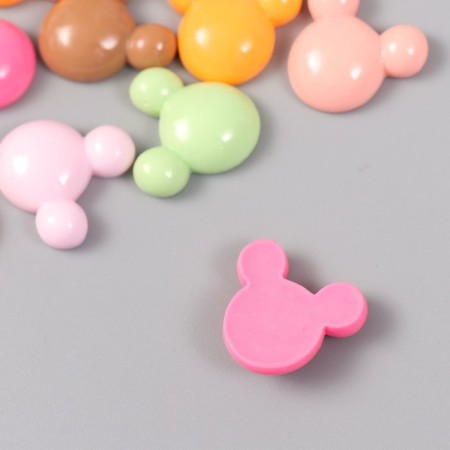 Decor for creativity plastic "Ears" Gloss Mix 2.1x2.1 cm-2