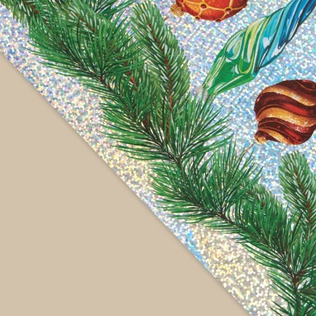 Interior stickers "Christmas Toy", holography 21 x 29.7 cm, New Year-1