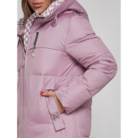 Coat insulated winter female, size 44, purple color-12