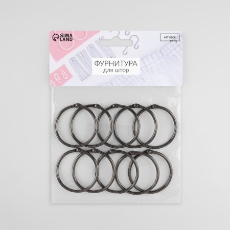 Ring for the cornice, d = 35/40 mm, 10 pcs, black nickel color-2