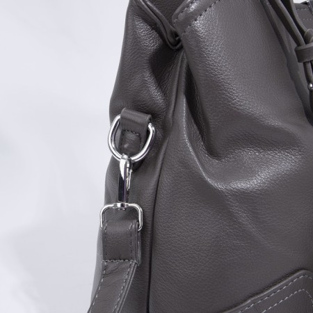 Bag-tout on lightning, brown color-5
