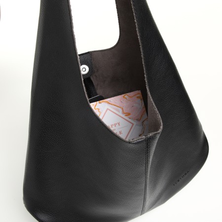 Women's bag on magnet Textura, large size, black color-4