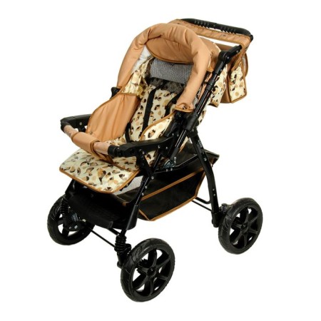 Pilot stroller "pilot", plastic wheels, shades of beige, MIX drawing-3