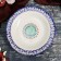 The pancake of Rishtan ceramics "Flowers", 32 cm, blue