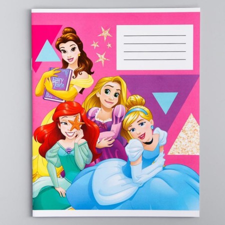 Notebook in a cage 12 sheets, 5 types of mix, cover coated cardboard, princesses-4