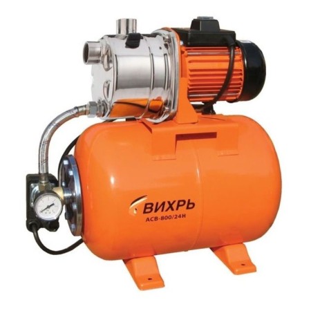 Pumping station Vikhr ASV-800/24N, 800 W, pressure 40 m, 60 l/min, tank 24 liters