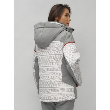 Ski jacket female winter, size 58, white color-12