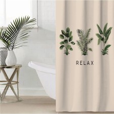 The bathroom curtain 