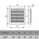 Ventilation ERA 1515 P, 150x150 mm, with a grid, detachable