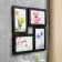 Photo frame plastic in 4 photos 10x15 cm "smooth lines" black 30x30 cm