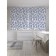 Photostes "Blue pattern on a white background", Saten, size 145x180 cm, 2 pcs