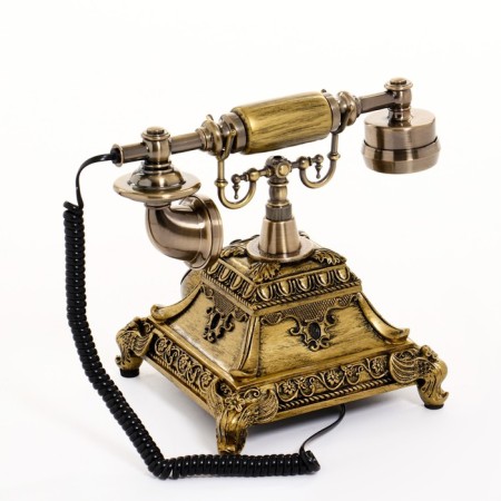 Retro-telephone "Ames", 18 x 24 x 25 cm, gilding-5