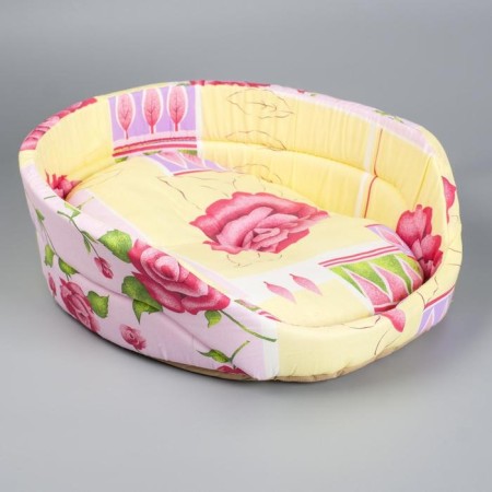 Ovalnoye lying with a side, 49 x 36 x 17 cm, mix of flowers-5