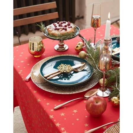 Gold Stars 149x300 +/- 3cm tablecloth tablecloth, 100% cotton, 190 g/m2-8