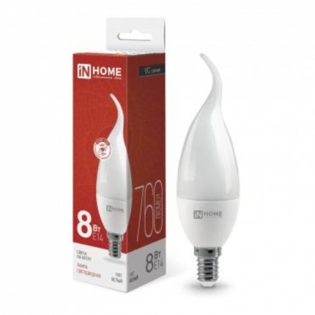 LED lamp In Home, E14, 8 W, 760 lm, 4000 K, glow white glow