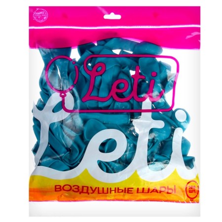 Shar Latex 5 ", pastel, set of 100 pcs., Sea blue color-1