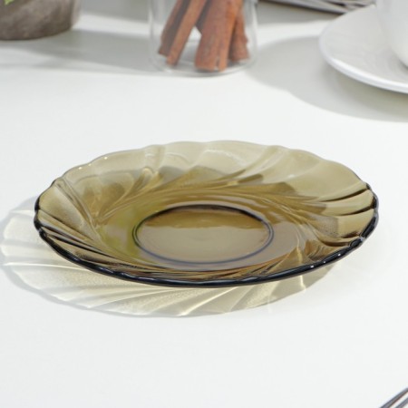 Alta Marea saucer, d = 16 cm, glass, haze-1