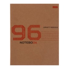 A notebook of 96 sheets in the Kraft Cage, Craft Cardboard Cover, Block 65 g/m²