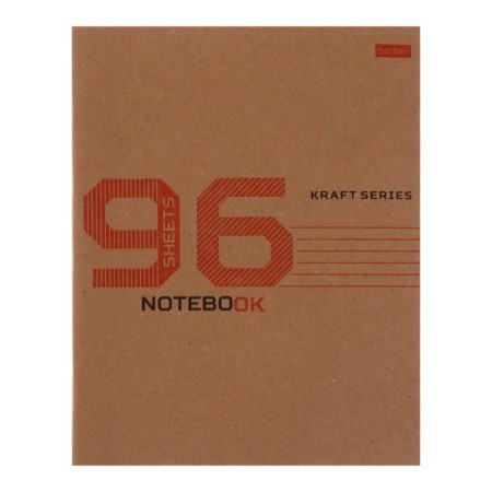 A notebook of 96 sheets in the Kraft Cage, Craft Cardboard Cover, Block 65 g/m²