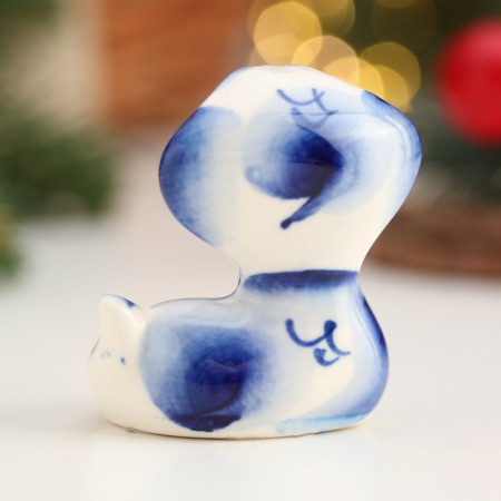 Souvenir "Snake Lalya", Gzhel, 5.5 cm-2