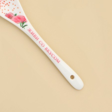 Spoon souvenir “the most beautiful”, ceramics, 2.5 x 12.5 cm.-7
