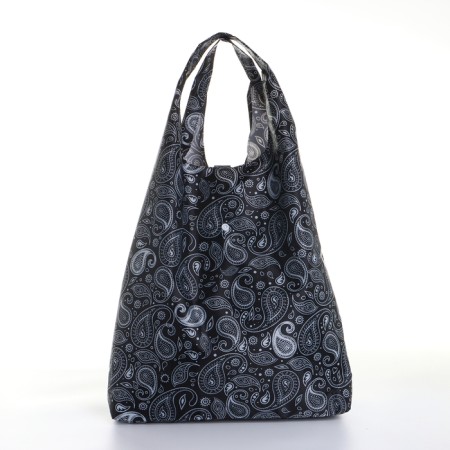 Permanent bag on the button, folding, black color-1