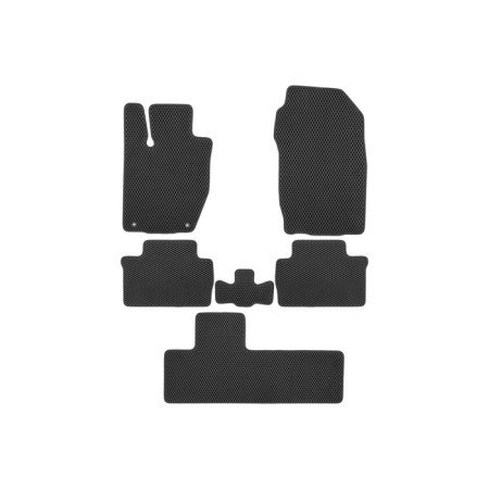 Rugs in the EVA salon for Mitsubishi Montero Sport 2015-, SUV, (Black edging, 6 pcs.