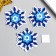 Decor for the creativity of the felt "Carved snowflake" 7x7 cm