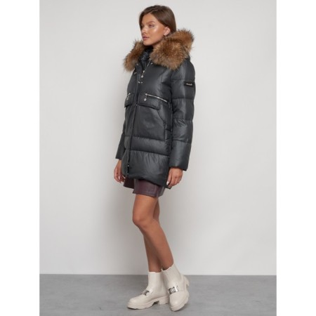 Winter jacket, size 46, dark gray color-1
