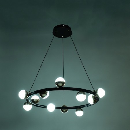 Lamp with PDD "Ricardo" 12xLD 40W black and gold 75x75x16-116 cm-4
