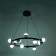 Lamp with PDD "Ricardo" 12xLD 40W black and gold 75x75x16-116 cm