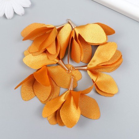 Decor for creativity Textile "Bun, mustard color" set 6 pcs 6 cm-2